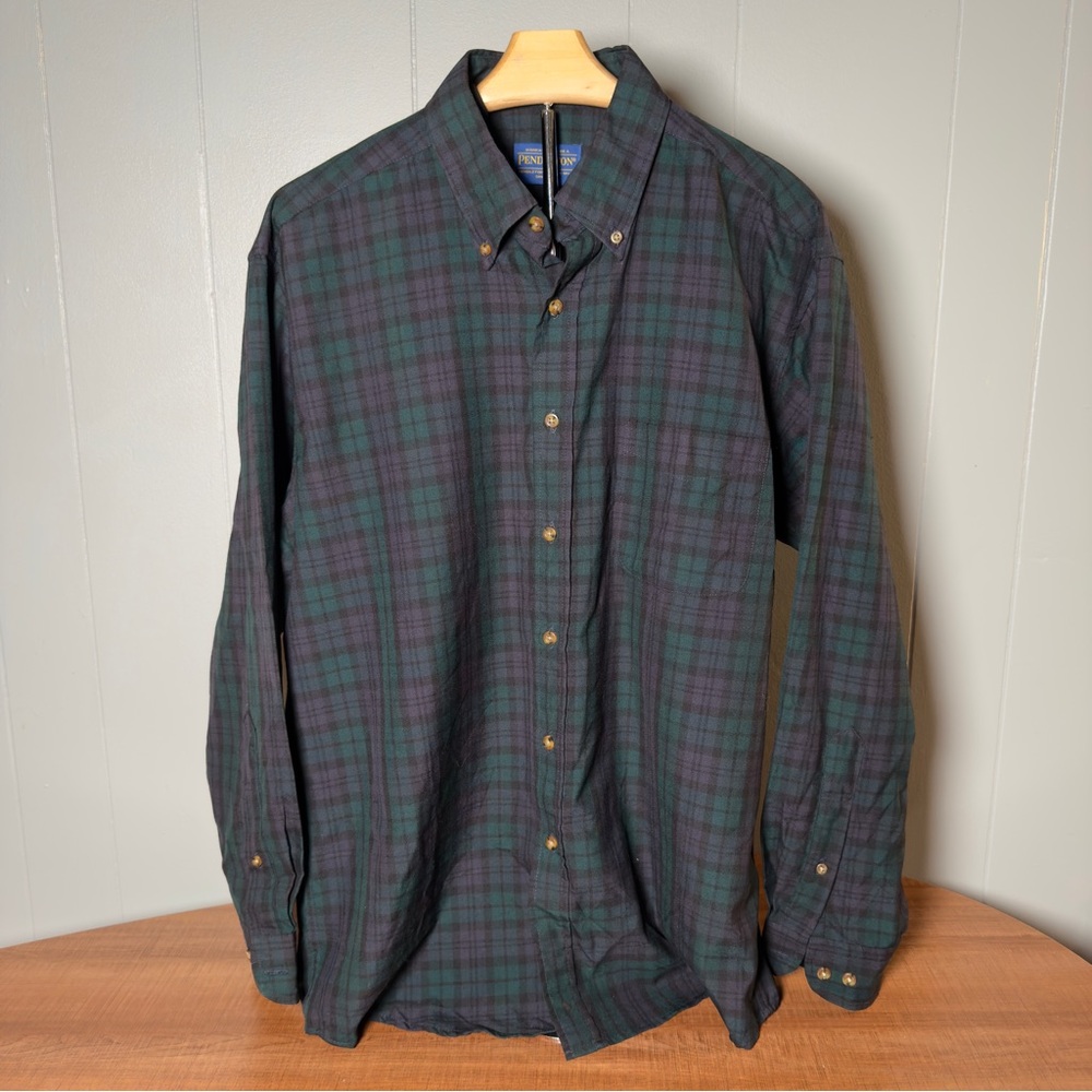 Pendleton Blue & Green Plaid Sir Pendleton Lodge Shirt